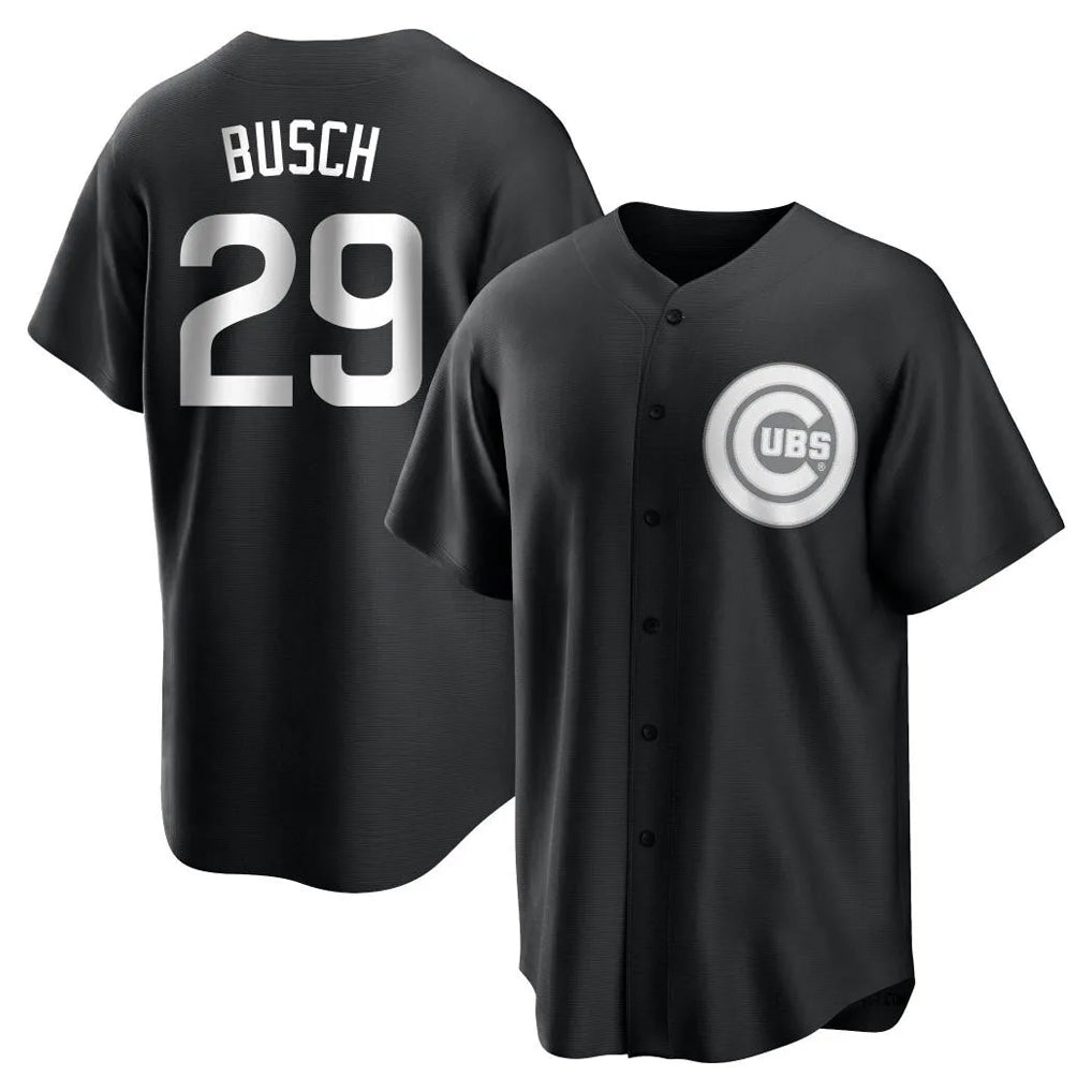Chicago Cubs #29 Michael Busch Player Black CLOTHIN Game Stitched Jerseys