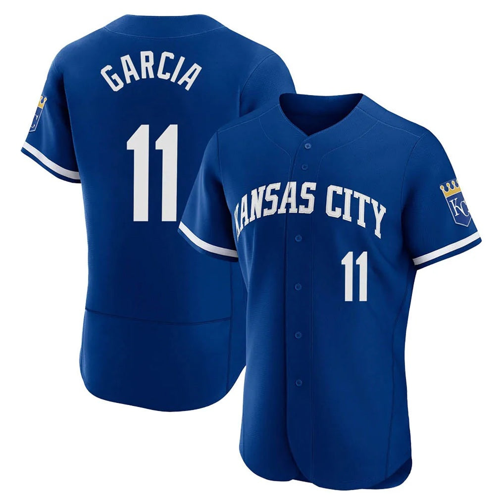 Kansas City Royals #11 Maikel Garcia Player Royal CLOTHIN City Connect Limited Elite Home Game Stitched Jerseys