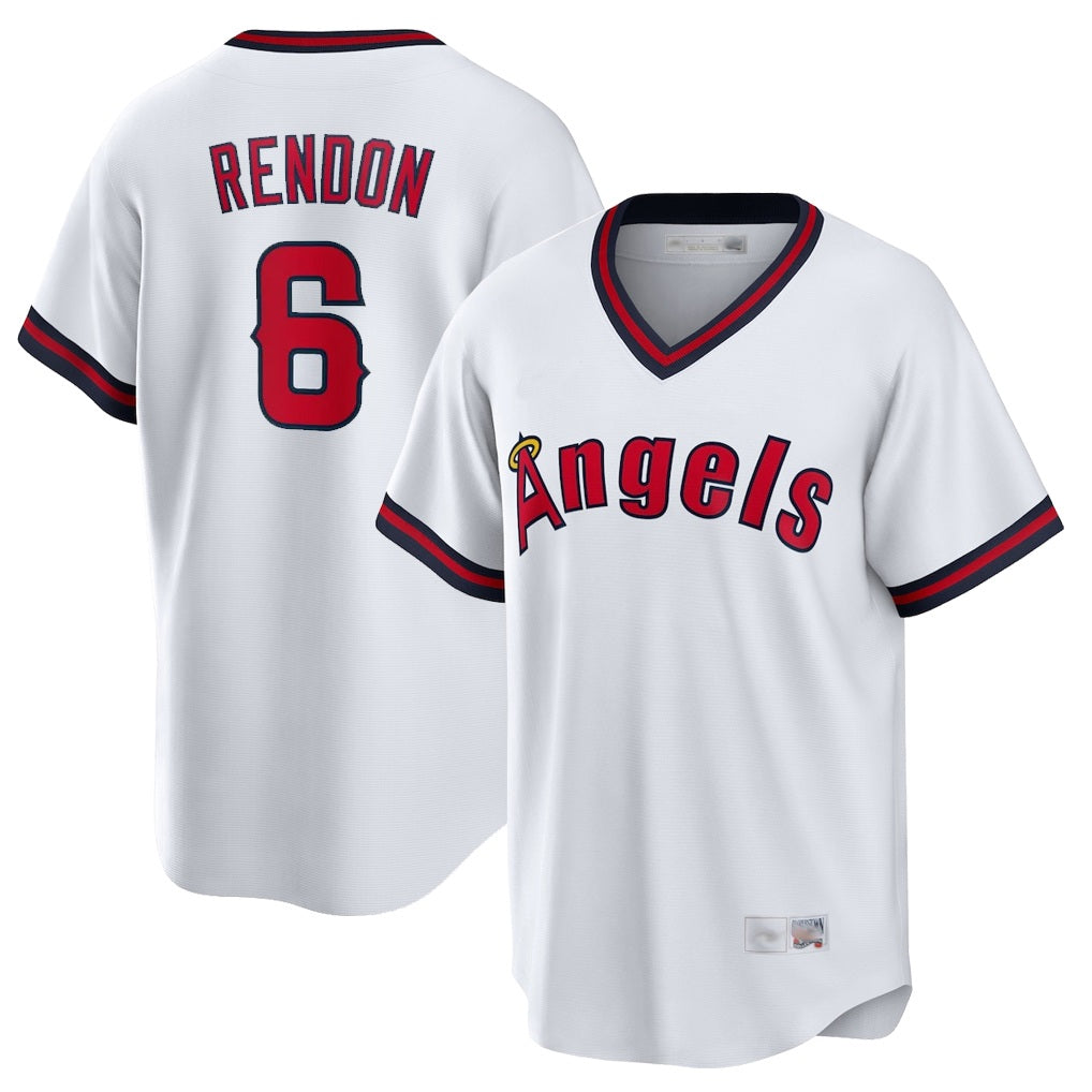 Los Angeles Angels #6 Anthony Rendon Player White CLOTHIN T-shirt Home Game Stitched Jerseys