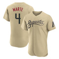 Arizona Diamondbacks #4 Ketel Marte Player Tan CLOTHIN City Connect Limited Elite Home Game Stitched Jerseys