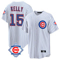 Chicago Cubs #15 Carson Kelly Player White CLOTHIN 150th Anniversary Home Game Stitched Jerseys