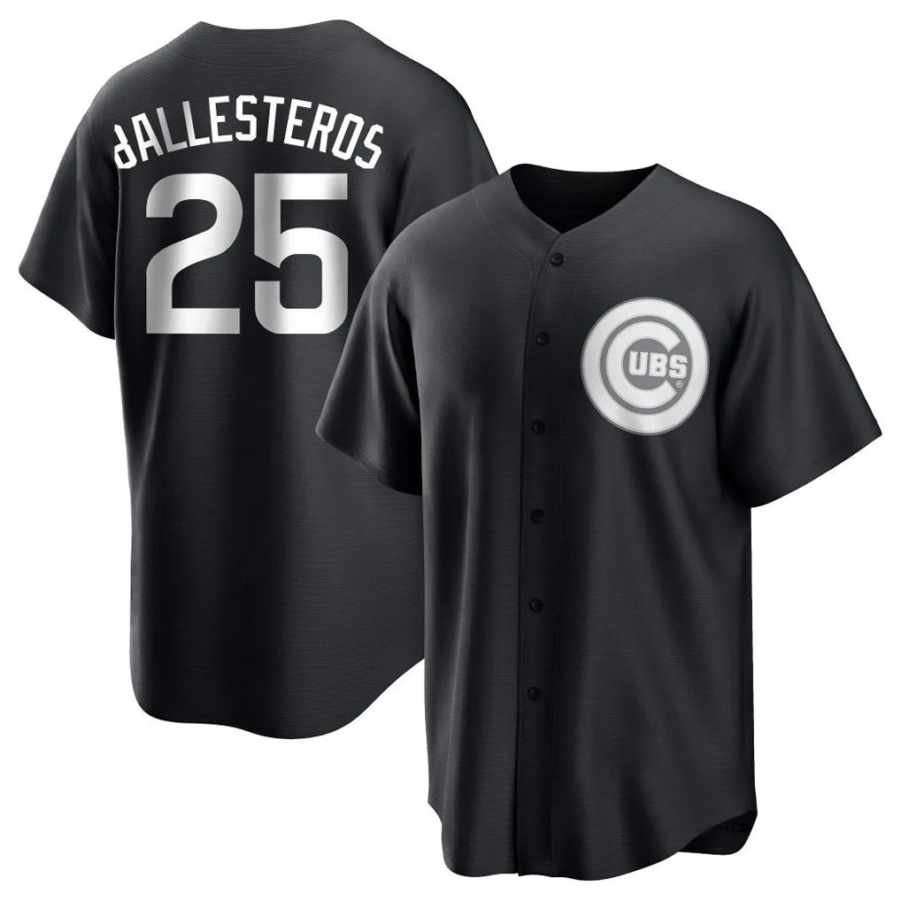 Chicago Cubs #25 Moises Ballesteros Player Black CLOTHIN Game Stitched Jerseys