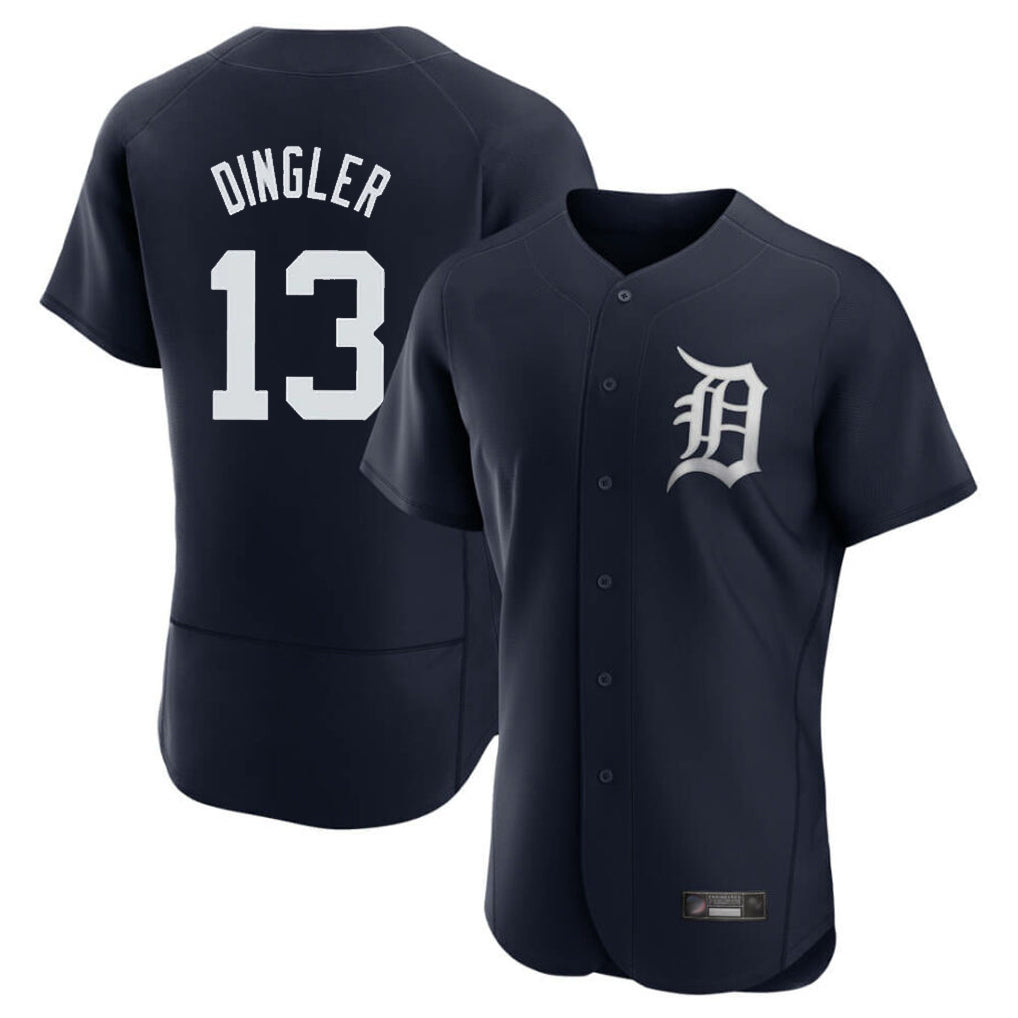 Detroit Tigers #13 Dillon Dingler Player Navy CLOTHIN Limited Elite Home Stitched Jerseys
