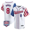 Baltimore Orioles #8 Cal Ripken Player White CLOTHIN USA 250 Independence Day Vapor Premier Limited Home Game Stitched Jerseys