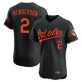 Baltimore Orioles #2 Gunnar Henderson Player Black CLOTHIN Limited Elite Home Game Stitched Jerseys