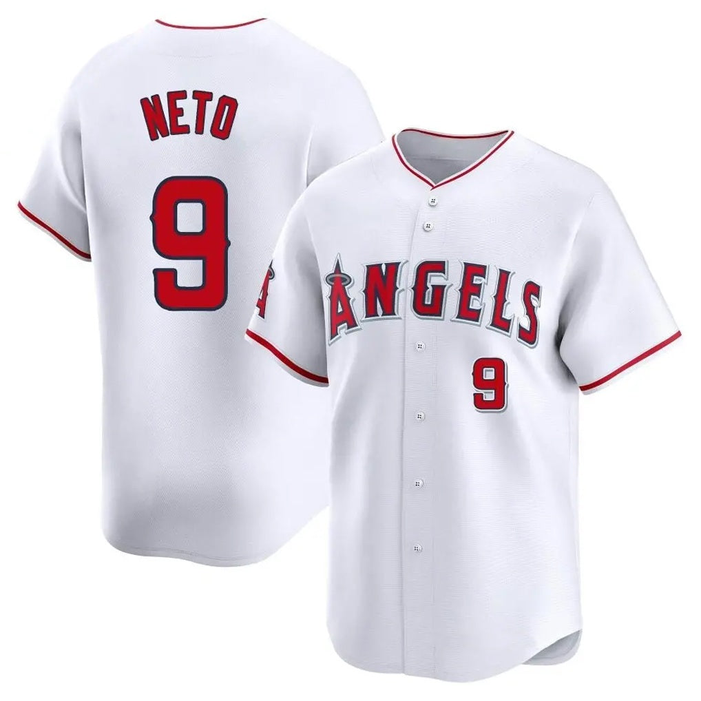 Los Angeles Angels #9 Zach Neto Player White CLOTHIN Limited Home Stitched Jerseys