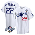 Los Angeles Dodgers #22 Clayton Kershaw Player White CLOTHIN World Series Home Game Stitched Jerseys