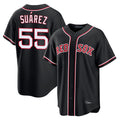 Boston Red Sox #55 Ranger Suarez Player Black CLOTHIN Out Home Game Stitched Jerseys