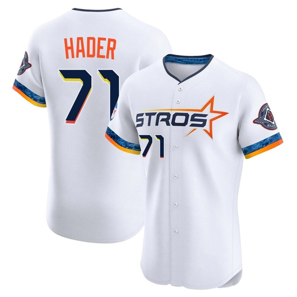 Houston Astros #71 Josh Hader Player White CLOTHIN City Connect Limited Elite Home Stitched Jerseys