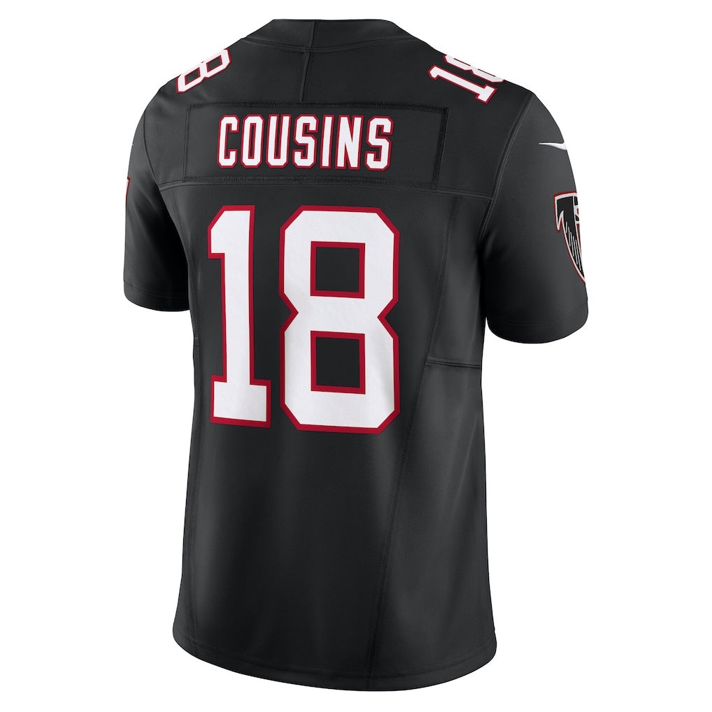 A.Falcons #18 Kirk Cousins Black CLOTHIN Vapor F.U.S.E. Limited Jersey 2