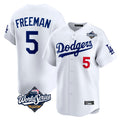 Los Angeles Dodgers #5 Freddie Freeman Player White CLOTHIN World Series Limited Home Stitched Jerseys