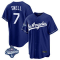 Los Angeles Dodgers #7 Blake Snell Player Royal CLOTHIN Game World Series Meet Stitched Jerseys