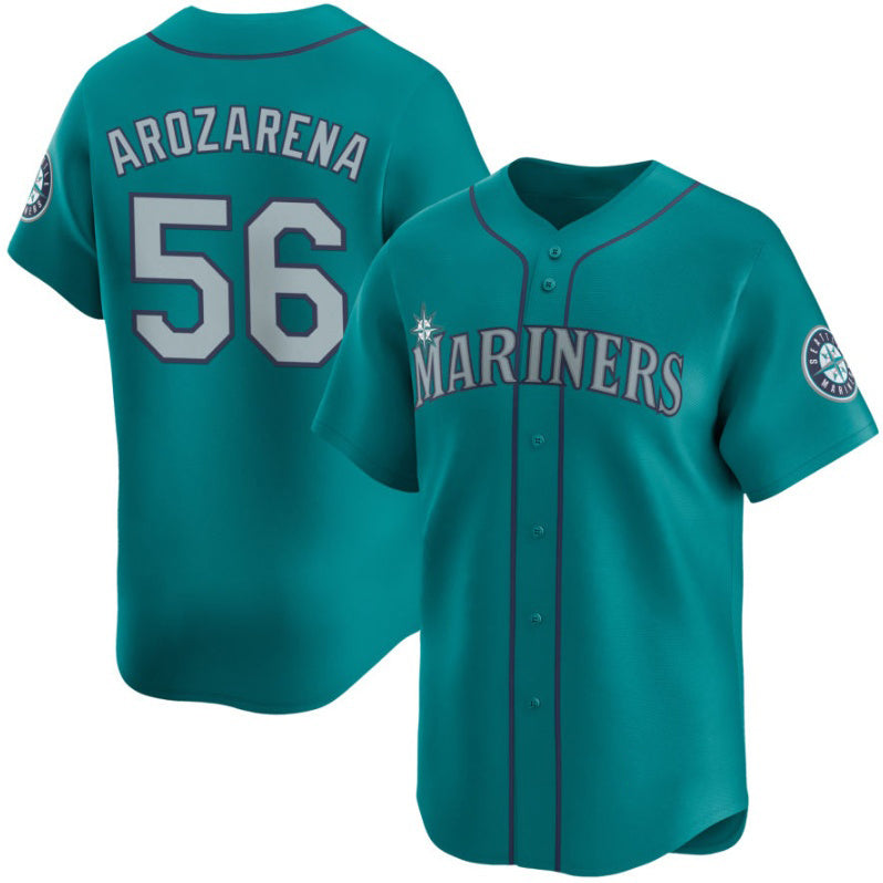 Seattle Mariners #56 Randy Arozarena Aqua CLOTHIN Alternate Limited Stitched jersey