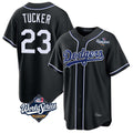Los Angeles Dodgers #23 Kyle Tucker Player Black CLOTHIN World Series Carbon Limited Home Stitched Jerseys