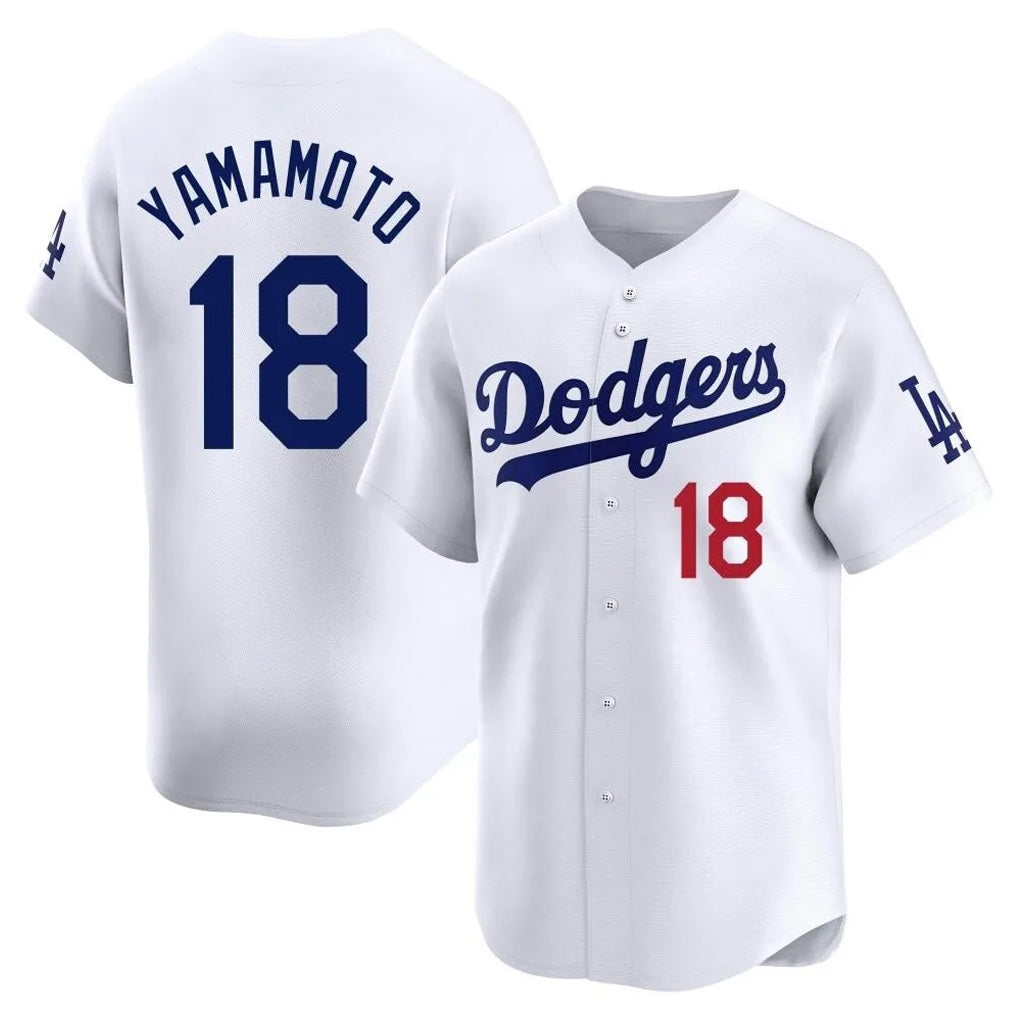 Los Angeles Dodgers #18 Yoshinobu Yamamoto Player White CLOTHIN Limited Home Stitched Jerseys