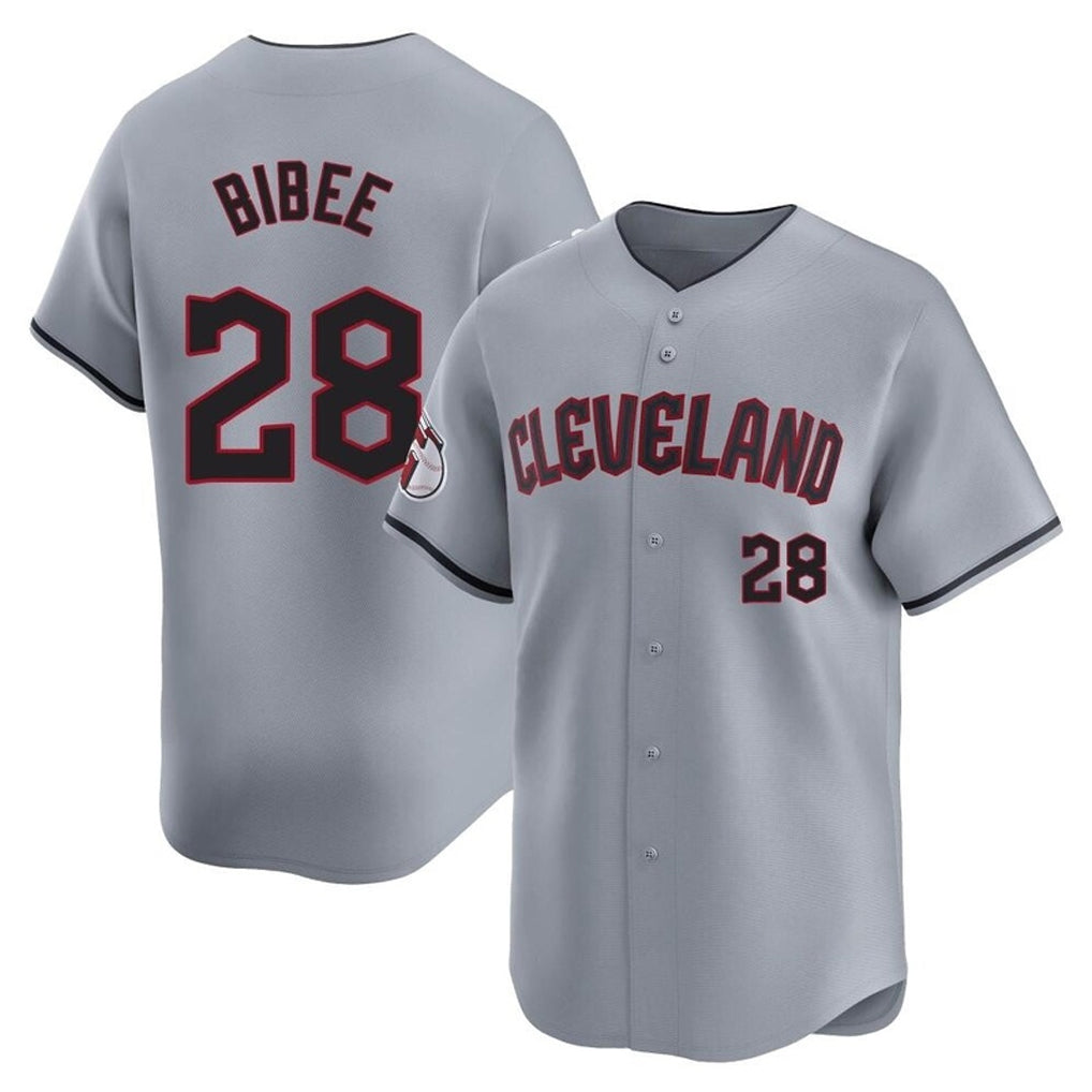 Cleveland Guardians #28 Tanner Bibee Player Gray CLOTHIN Road Limited Home Stitched Jerseys