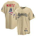 Arizona Diamondbacks #4 Ketel Marte Player Tan CLOTHIN USA 250 Fourth of July Home Game Stitched Jerseys