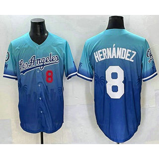 Los Angeles Dodgers #8 Enrique Hernandez Blue CLOTHIN 2025 City Connect Limited Stitched Jersey