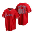 Custom Los Angeles Angels Red CLOTHIN Stitched Cool Base Jersey