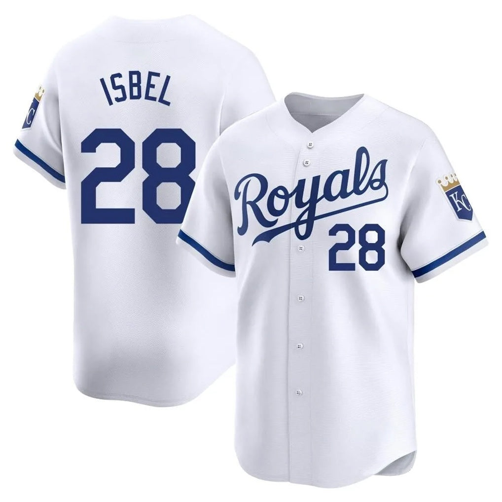 Kansas City Royals #28 Kyle Isbel Player White CLOTHIN Alt Limited Home Stitched Jerseys