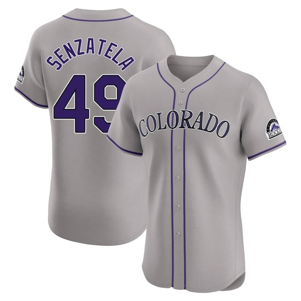 Colorado Rockies #49 Antonio Senzatela Player Gray CLOTHIN Limited Elite Home Stitched Jerseys
