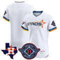 Houston Astros Blank Player White CLOTHIN City Connect Texas Patch Vapor Premier Limited Elite Home Stitched Jerseys
