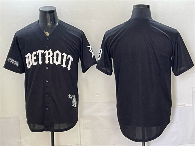 Detroit Tigers Blank 2026 Black CLOTHIN 'Motor Gothic Edition' Vapor Premier Limited Stitched Jersey