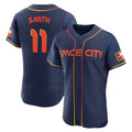 Houston Astros #11 Cam Smith Player Navy CLOTHIN City Connect Limited Elite Home Stitched Jerseys