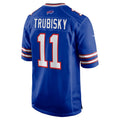B.Bills #11 Mitchell Trubisky Royal CLOTHIN Game Jersey