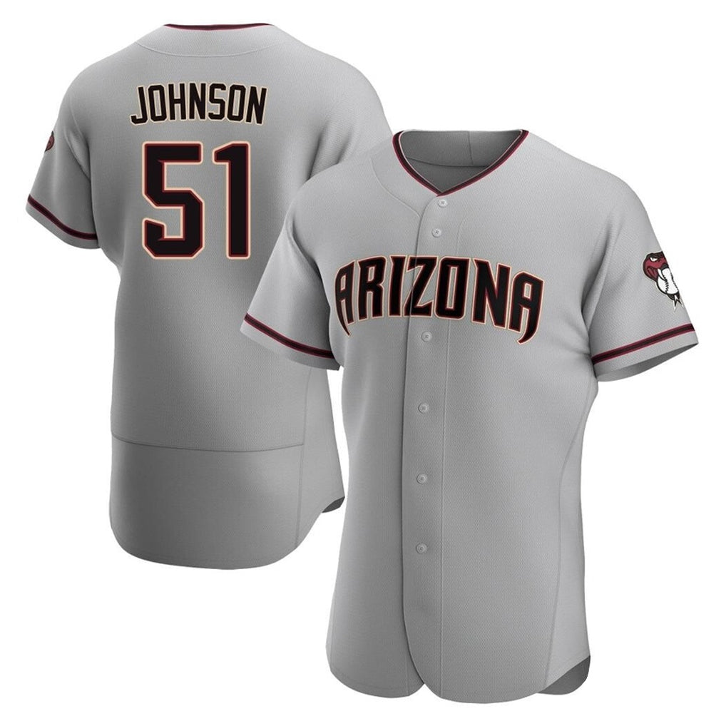 Arizona Diamondbacks #51 Randy Johnson Player Gray CLOTHIN Road Limited Elite Home Game Stitched Jerseys