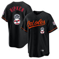 Baltimore Orioles #8 Cal Ripken Player Black CLOTHIN USA 250 Fourth of July Home Game Stitched Jerseys