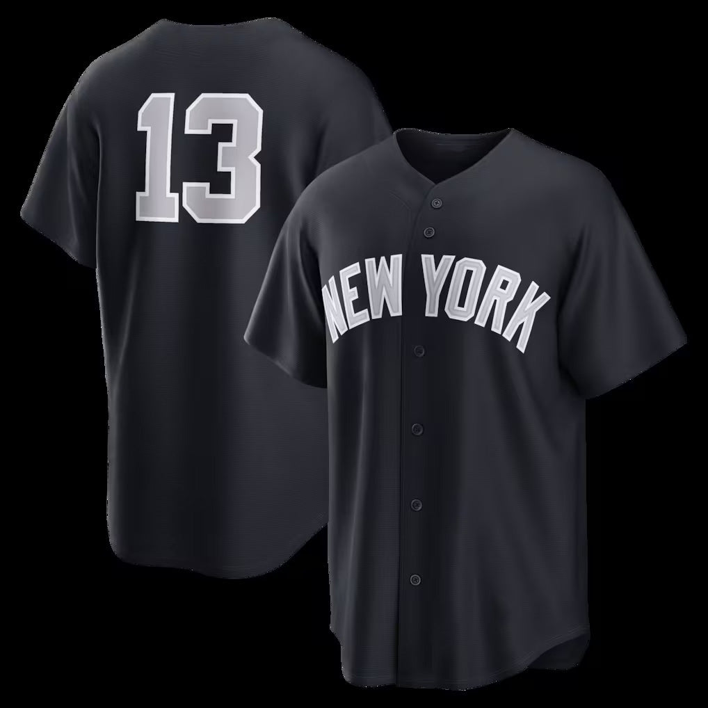 New York Yankees #13 Jazz Chisholm Jr. Navy CLOTHIN Alternate Replica Jersey
