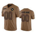 Custom A.Cardinals Active Player 2023 Brown CLOTHIN Salute To Service Limited Stitched Jersey