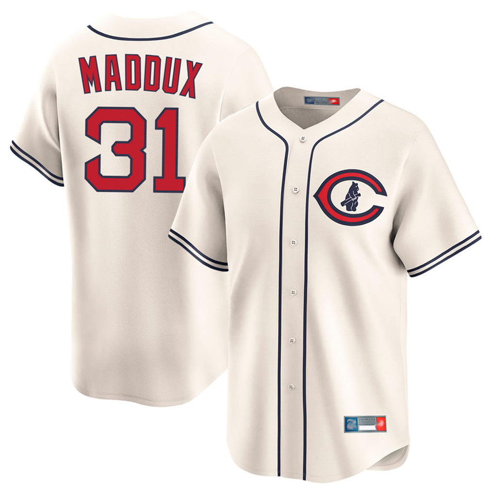 Chicago Cubs #31 Greg Maddux Player Cream CLOTHIN Field of Dreams Limited Home Game Stitched Jerseys