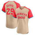 Detroit Tigers #29 Tarik Skubal Player Cream CLOTHIN American League All-Star Limited Elite Home Stitched Jerseys