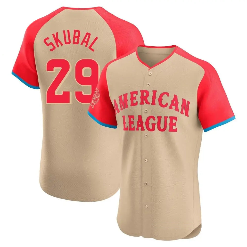 Detroit Tigers #29 Tarik Skubal Player Cream CLOTHIN American League All-Star Limited Elite Home Stitched Jerseys