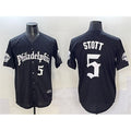 Philadelphia Phillies #5 Bryson Stott Black CLOTHIN Gothic Vapor Limited Stitched Jersey