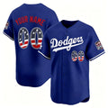 Custom Los Angeles Dodgers Royal CLOTHIN USA 250 Fourth of July Limited Stitched Jersey