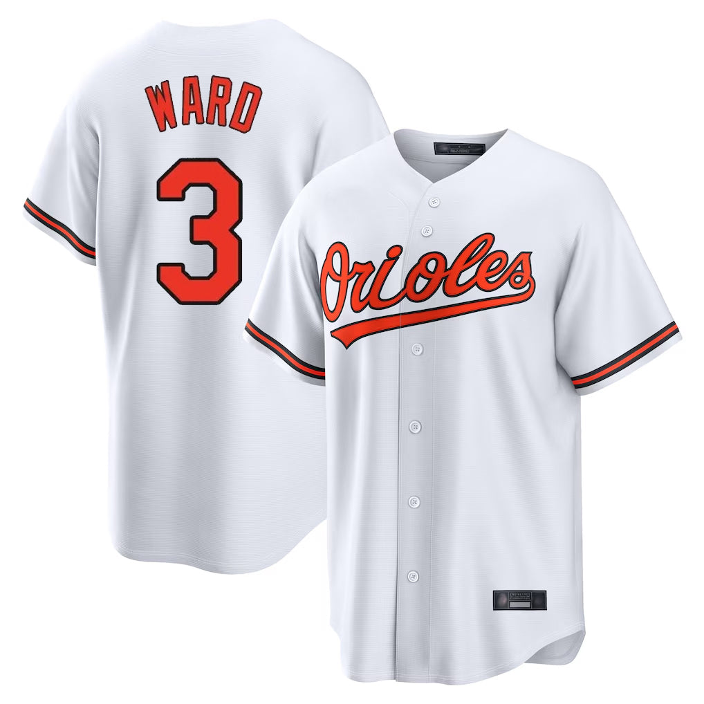 Baltimore Orioles #3 Taylor Ward Player White CLOTHIN Home Game Stitched Jerseys