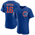 Chicago Cubs #16 Patrick Wisdom Blue CLOTHIN Flex Base Stitched Jersey
