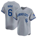 Kansas City Royals #6 Jonathan India Player Gray CLOTHIN Limited Home Stitched Jerseys