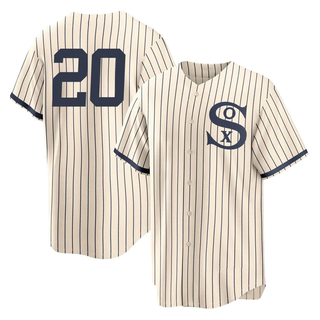 Chicago White Sox #20 Miguel Vargas Player Cream CLOTHIN Field of Dreams Home Game Stitched Jerseys