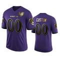 Custom B.Ravens Purple CLOTHIN Team 25th Season Golden Limited Jersey