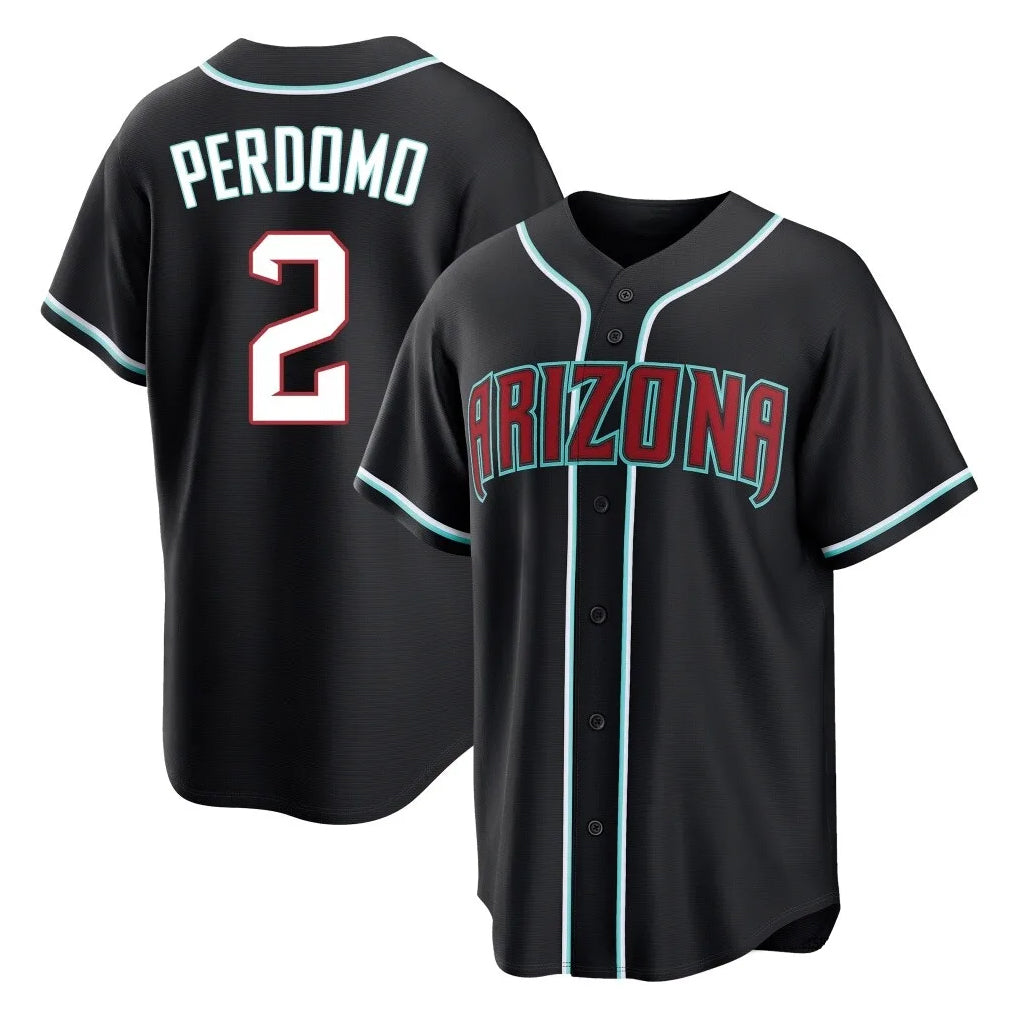 Arizona Diamondbacks #2 Geraldo Perdomo Player Black CLOTHIN Home Game Stitched Jerseys