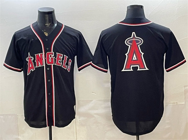 Los Angeles Angels Team Big Logo 2026 Fashion Replica Black CLOTHIN Out Stitched Jersey