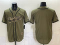 Los Angeles Dodgers Blank Olive CLOTHIN 2026 Armed Forces Day Stitched Jersey