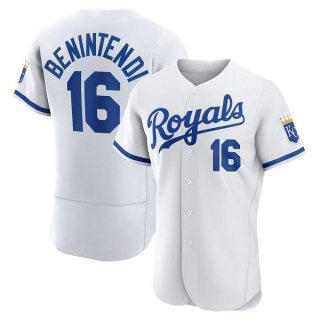 Kansas City Royals #16 Andrew Benintendi White CLOTHIN Flex Base Stitched Jersey