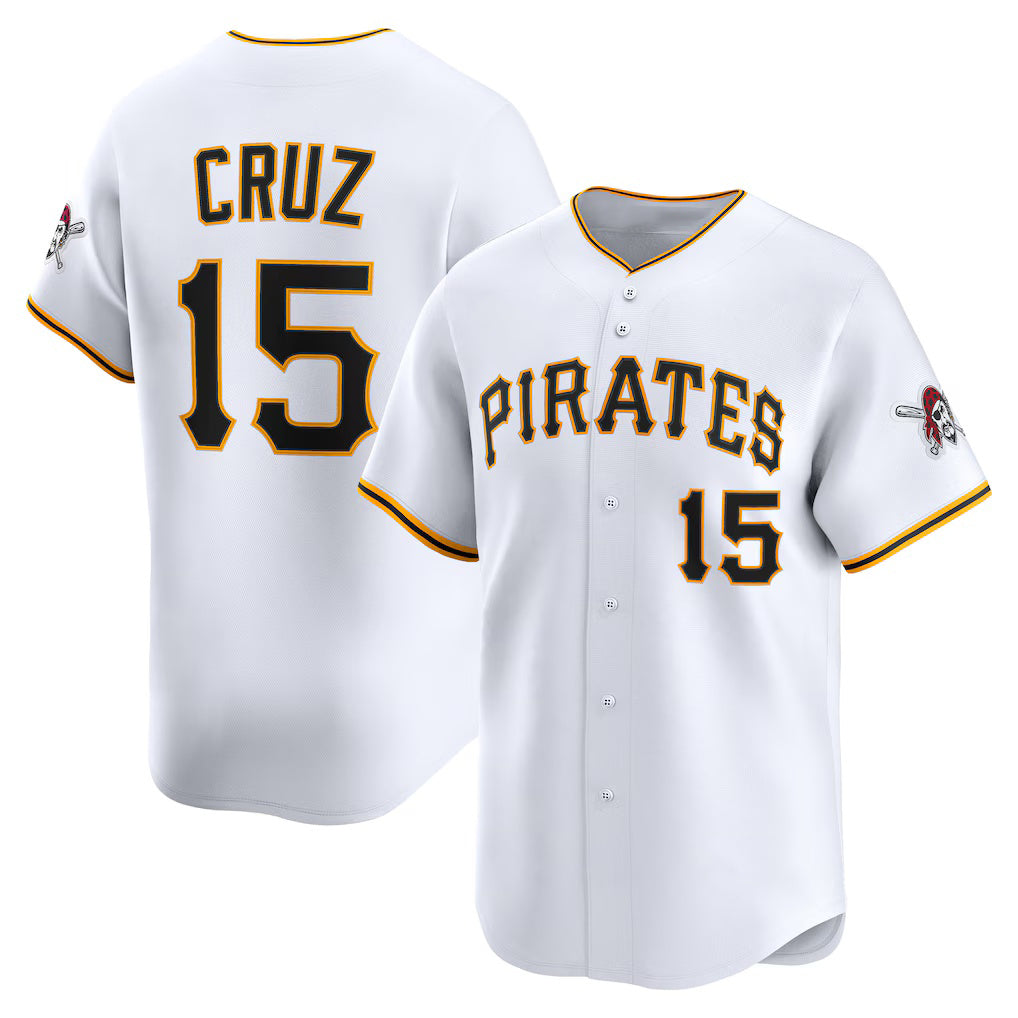 Pittsburgh Pirates #15 Oneil Cruz White CLOTHIN Home Limited Player Jersey