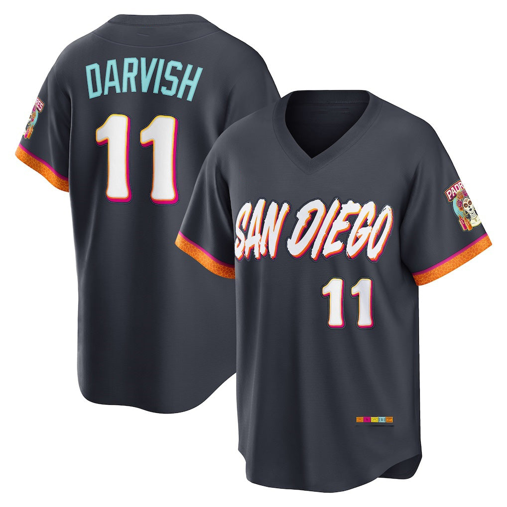 San Diego Padres #11 Yu Darvish Obsidian CLOTHIN 2026 City Connect Stadium Jersey
