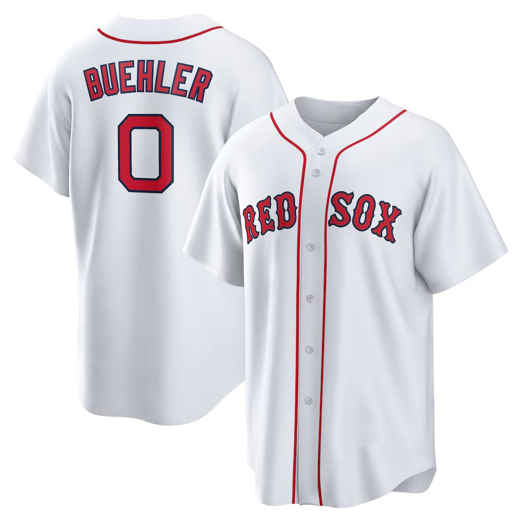 Boston Red Sox #0 Walker Buehler White CLOTHIN Home Replica Jersey